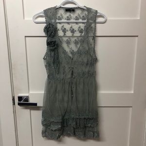 Lace vest top
